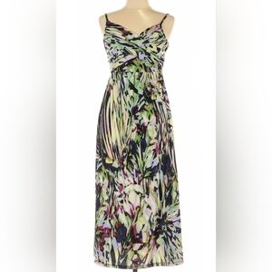Jennifer Lopez Abstract Floral Maxi Dress.  Boho. Floral. Outdoor Event
